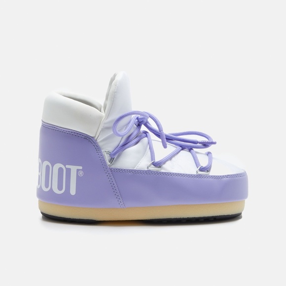 Moon Boot Icon Bicolor Lilac Nylon Pumps Boots NEW - Picture 1 of 17